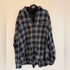Balenciaga Layered flannel shirt